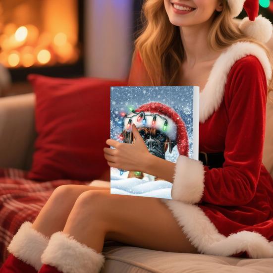 Psí adventní kalendář 2025 24 dní Vánoční odpočítávání s 24 ks akrylových psích ozdob Sváteční dárky pro milovníky psů
