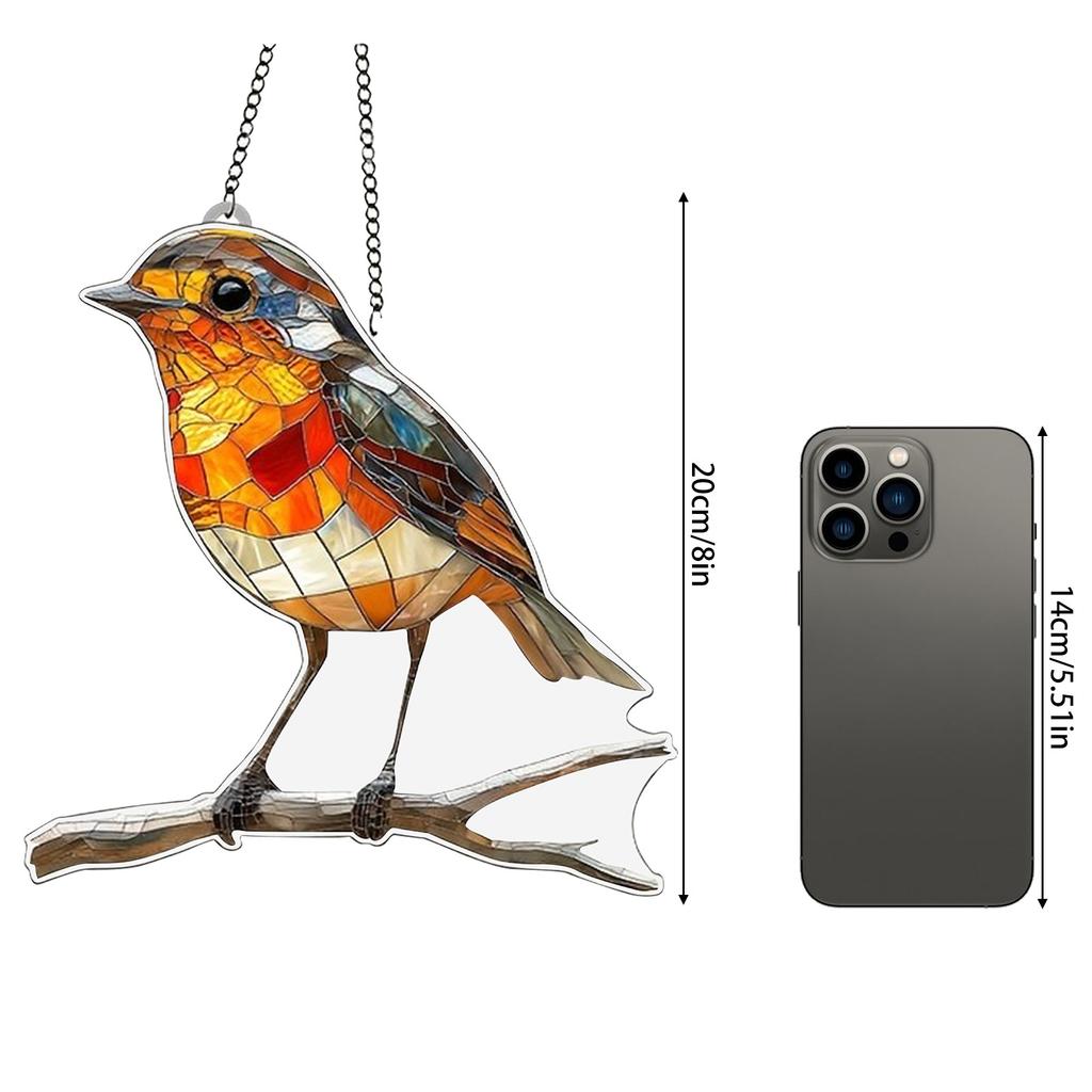 Small Animal Acrylic Sun Catchers Flat Pendant, Home Outdoor Garden Courtyard Hanging Decoration Ornaments
