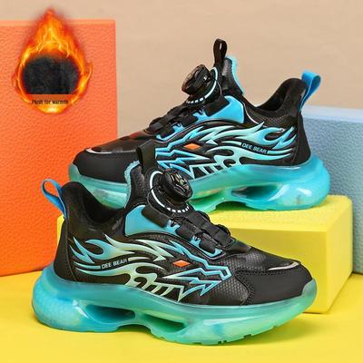 Boys' Winter Warm Sports Shoes 2025, Non-Slip Velvet Cotton Running Shoes for Kids