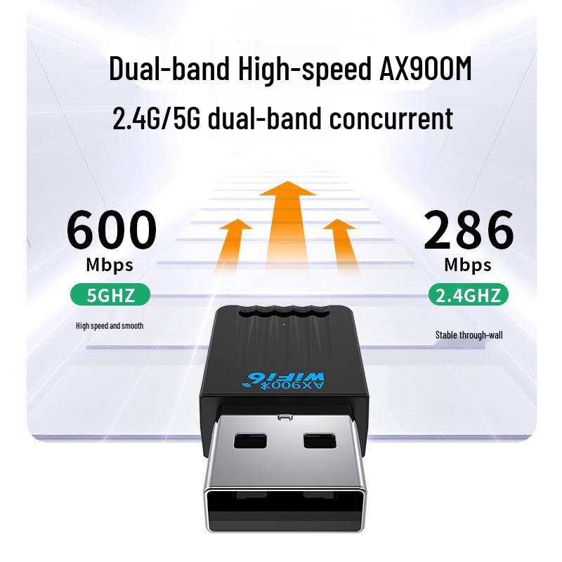 AX900 WiFi6 & Bluetooth 5.4 Dual Antenna USB Network Adapter