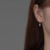 INS Fashion Jewelry 925 Sterling Silver Minimalist Earring Water Drop Diamond Earrings Gold Plated Hoop Earrings Women