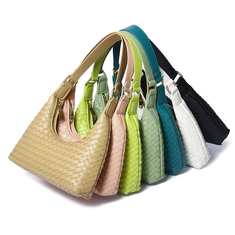 Deri kadın çantaları, yeni koltuk altı çantaları, tek omuz el çantaları, ilk kat koyun derisi, el dokuması dikiş ipi