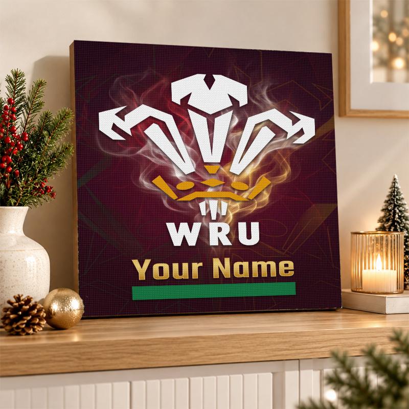 Wales Rugby Custom Name Text 5D Diamond Painting Kit DIY Full Drill Diamond Art Decoration