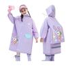 Kinder Verdickter EVA Regenmantel Poncho Overall - Sturmfest Ganzkörper Schultaschen-Kompatibel Schülerausrüstung