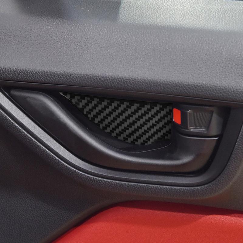 Real Carbon Fiber Car Accessories Door Handle Bowl Cover Soft Sticker For Subaru BRZ/ For Toyota GR86    2024 2025