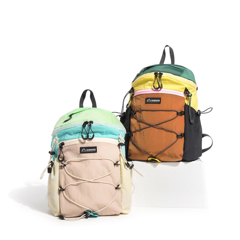 Color Contrast Backpack Large Capacity Outdoor Backpack Student Schoolbag