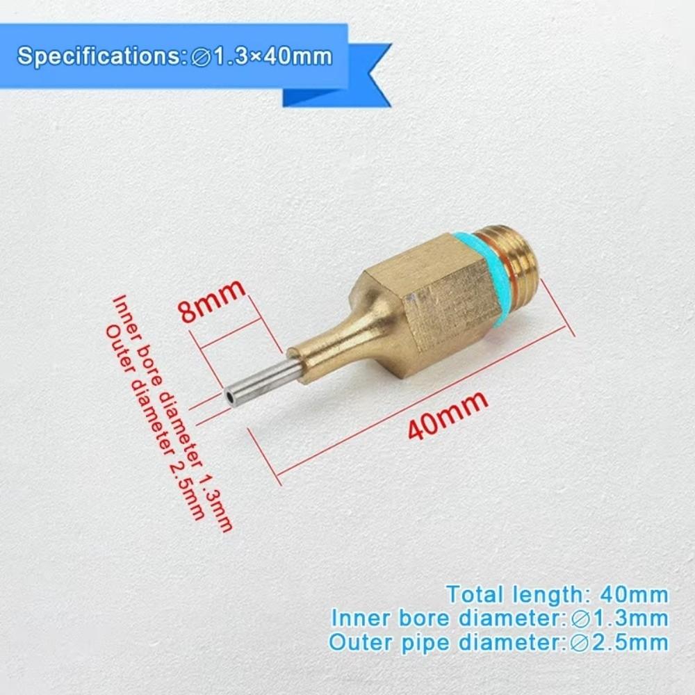 Brass Precision Hot Melt Glue Nozzle Head Jewelry Making Repair Accessories Glue Nozzle Head Diameter 1mm/1.3mm Nozzle
