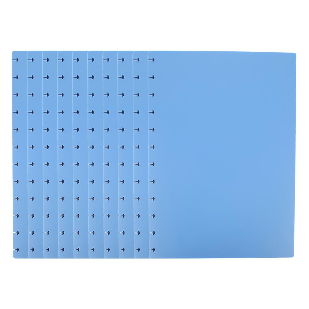 10 Pcs Discbound Notebook Cover Thickened Frosted Texture Blue Mushroom Hole Diary Cover for Dia