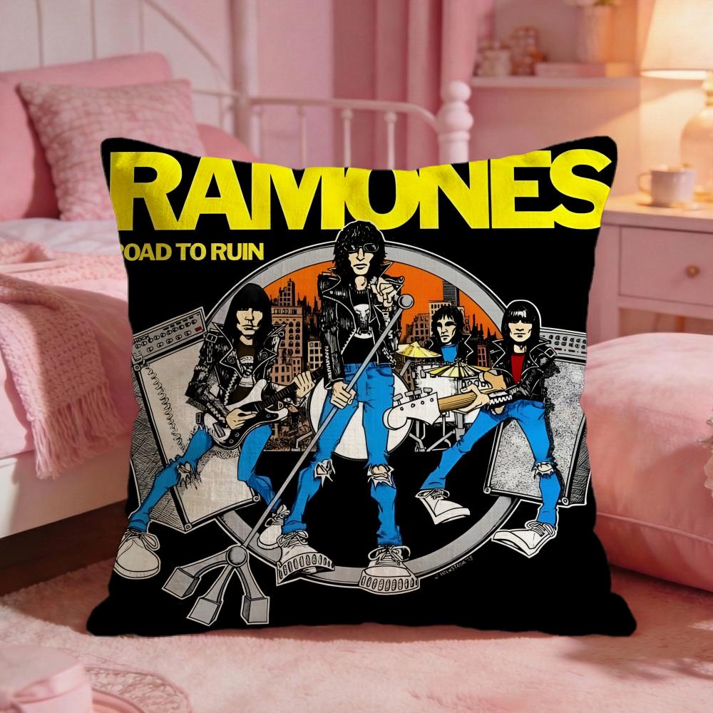 Band Ramones Cushion Cover Premium Comfort Reversible Pillow Cove Two In One Design For Any Room  Car Interior