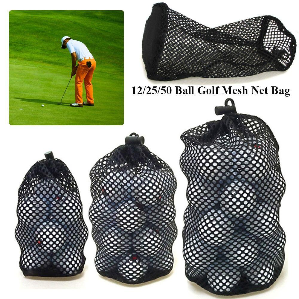 

Drawstring Pouch 12/25/50 Ball Carrying Golf Tennis Bag Golf Ball Holder Nylon Bag Mesh Net Bag