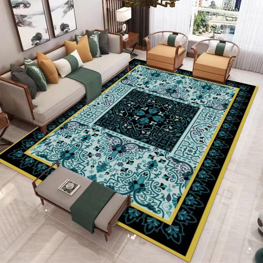 Luxury Bohemian Rugs Carpet Exotic Print Rug Home Decor Large Floor Mat for Spacious Living Room Bedroom Kitchen Classic