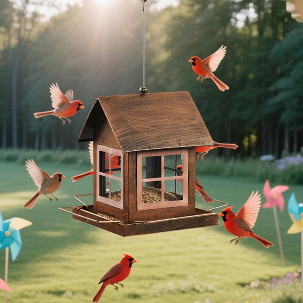 Metal Wild Bird Feeder, Suitable For Outdoor Hanging, Squirrel Feeder