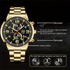 3pcs/set Fashion Men's Casual Quartz Watch Stainless Steel Wrist Watch & Bracelet & Necklace, Men's Gifts