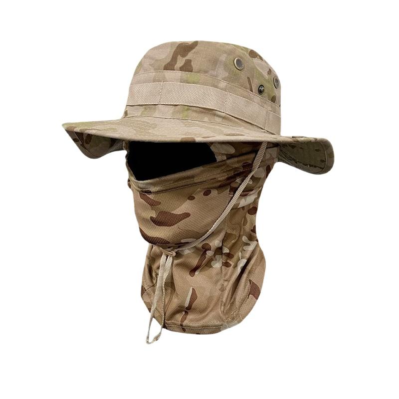 UV-Schutz Breitkrempiger Hut Herren Sonnenschutz Boonie-Kappe Outdoor Wandern Camping Anglerhut Sonnenhut Fischerhut