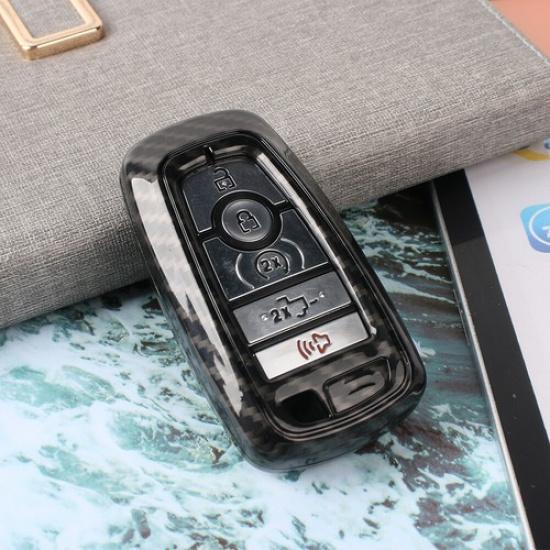 For Ford Bronco/Bronco Sport 21+ Key Fob Cover Case Shell Protector Carbon Fiber