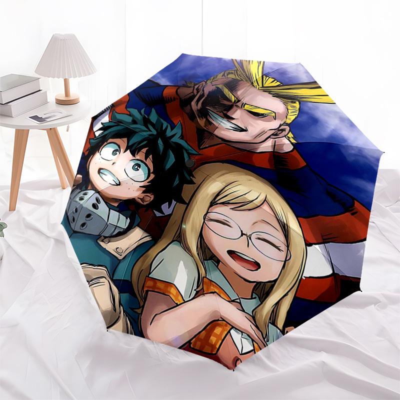 

1pc My Hero Academia All Might, Izuku Midoriya & Himiko Toga, Automatic Opening Umbrella with Portable Tri-Fold Design, 8-Bone Iron Frame Outdoor Umbr