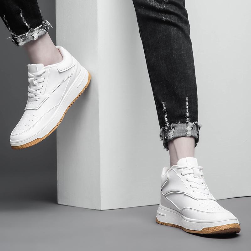 Genuine Leather All-match Men Sneakers 2024 Classic Lace-Up Skate Shoes Men New Arrival for Men Fashion Men Outdoor Casual Shoes