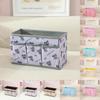 Cartoon Kuromi Melody Print Design Fabric Foldable Storage Box With Removable Lid For Living Room And Desk Organization