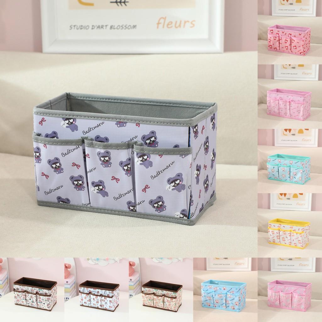 Cartoon Kuromi Melody Print Design Fabric Foldable Storage Box With Removable Lid For Living Room And Desk Organization