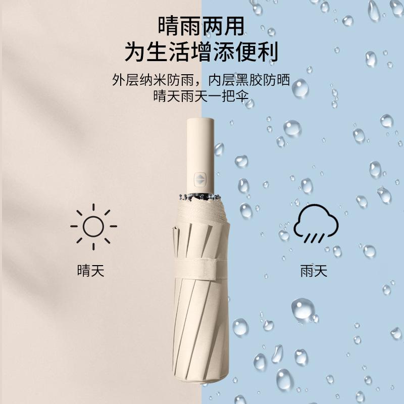 Umbrella Automatic folding sunshade, sunscreen, UV protection, weather and rain dual-purpose umbrella, male and female double automatic umbrella