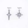 Surgical Steel Shining Star Cubic Pendant Accessory