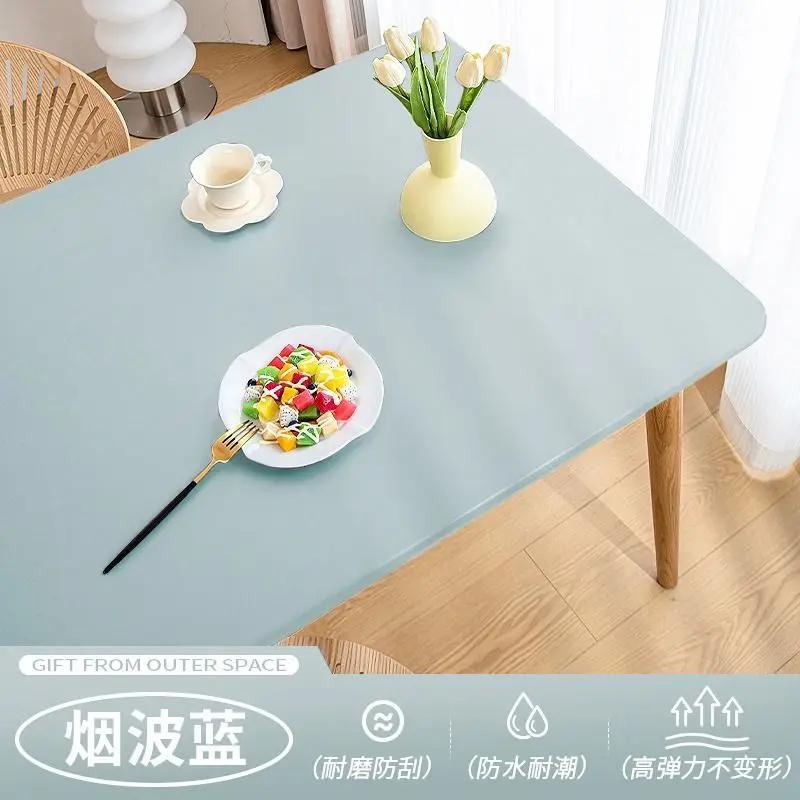 Rekbaar Elastisch Waterdicht Tafelkleed Melkzijde Effen Stof Polyester Tafelhoes Hotel Huis Bruiloft Decor Banket Tafels Handdoek 60x60cm(23.6x23.6in
