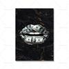 Modern Golden Lips Dollar Money Poster Print Wall Art Luxury Art Canvas Painting Abstract Pictures for Living Room Home Decor No Frame