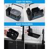 Hand and Dish Soap Dispenser Set with Tray, Dual Soap Dispenser with Sponge Holder and Dishcloth Holder 5-in-1 Organizer for Kitchen Sink Countertop