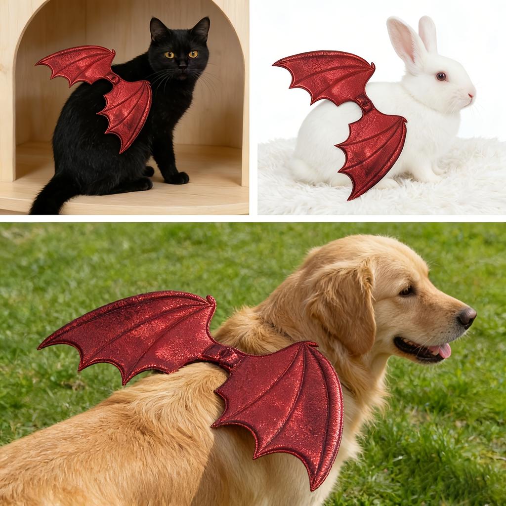 1Pc Pet Costume With Adjustable Dragon Wings For Cats And Small Dogs, Perfect For Daily Pet Dressing Up, An Excellent Choice For Halloween Outfits