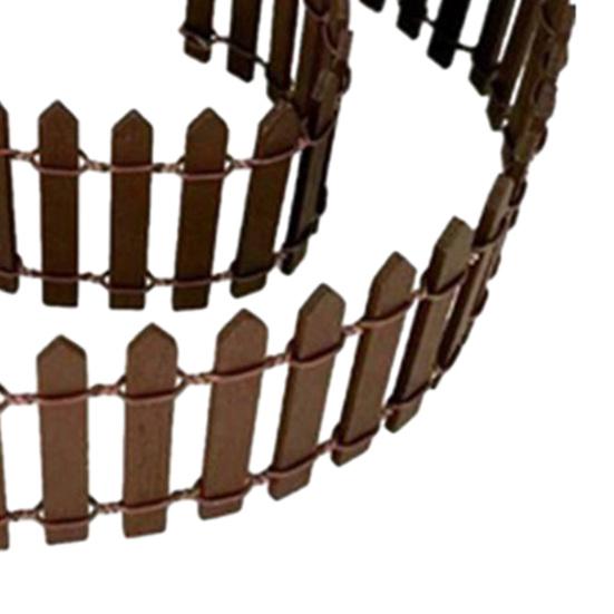 35 Inch Long Mini Fairy Garden Fence Small Wood Decorative Picket Fence Miniature Micro Landscape Ornaments for Dollhouse DIY Crafts Plant Pot Decor