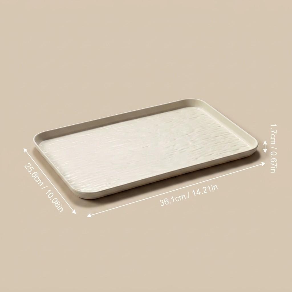 Rectangular Plastic Vanity Tray Bathroom Organizer Perfume Tray Stackable Makeup Organizer Cosmetic Storage Box Desk Accessories