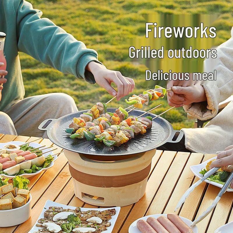 Maifan-sten Non-stick BBQ-grillpanna