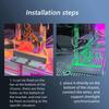 Multiple Position Acrylic GPU Support Stand Featuring ARGB Light Synchronization Technology for Desktop PC Case