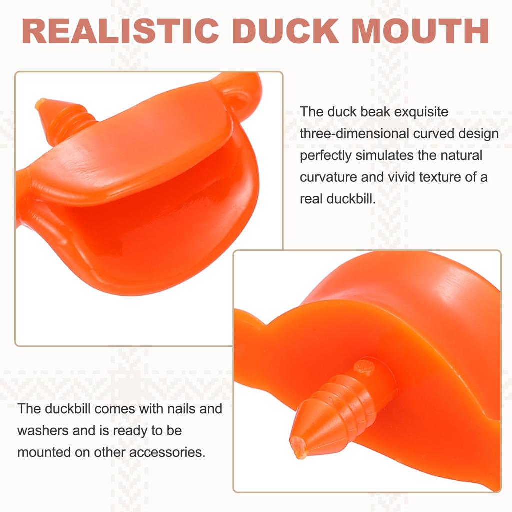 uxcell 30pcs Plastic Duck Safety Duck Mouth Accessories with Washers for DIY Crochet Duck Doll Making Beaks, 0.27 Inch, Crafts,