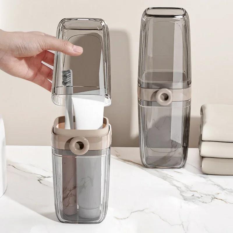 Toothbrush Travel Containers Transparent Toothpaste Holder Storage Case Travel Camping Organizer Kit Toiletries Storage Box