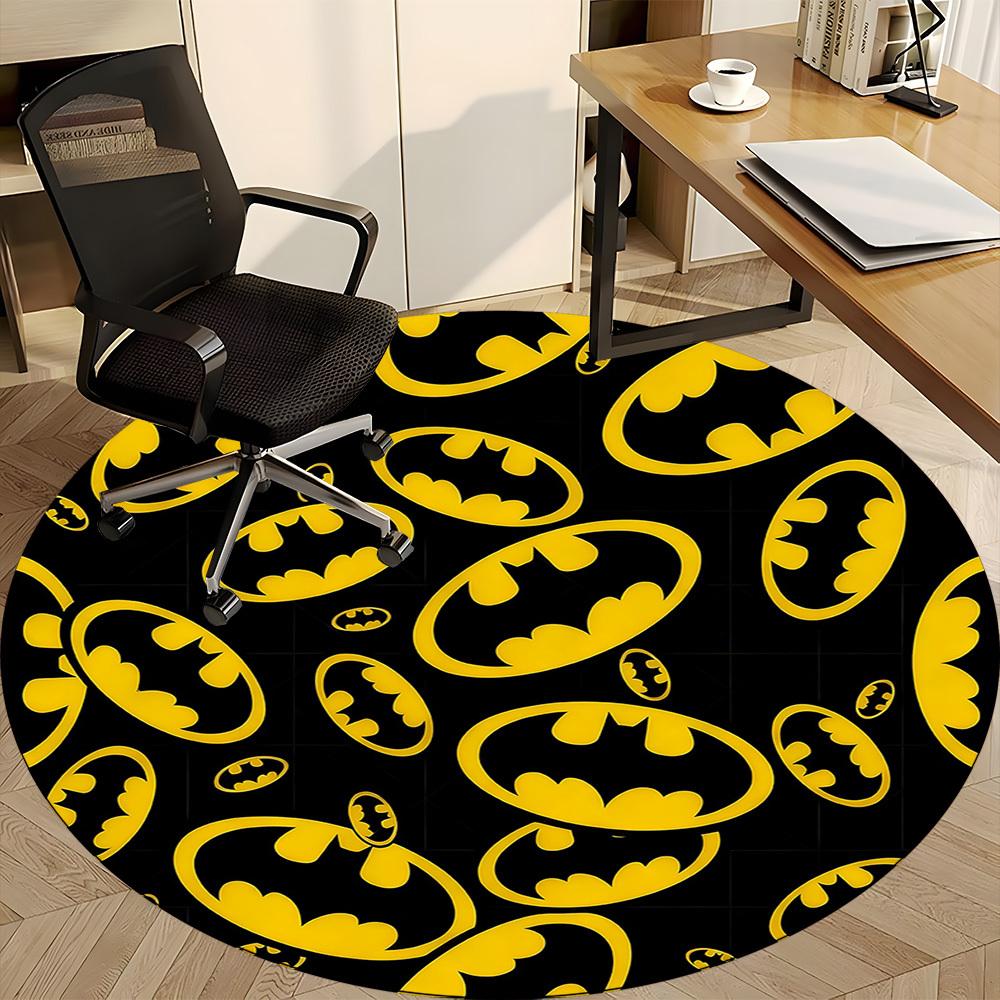 1pc Batman Office Round Area Rug, Under Office Chairs Bedroom Living Room Home Decor, Room Deco, Available In Various Sizes