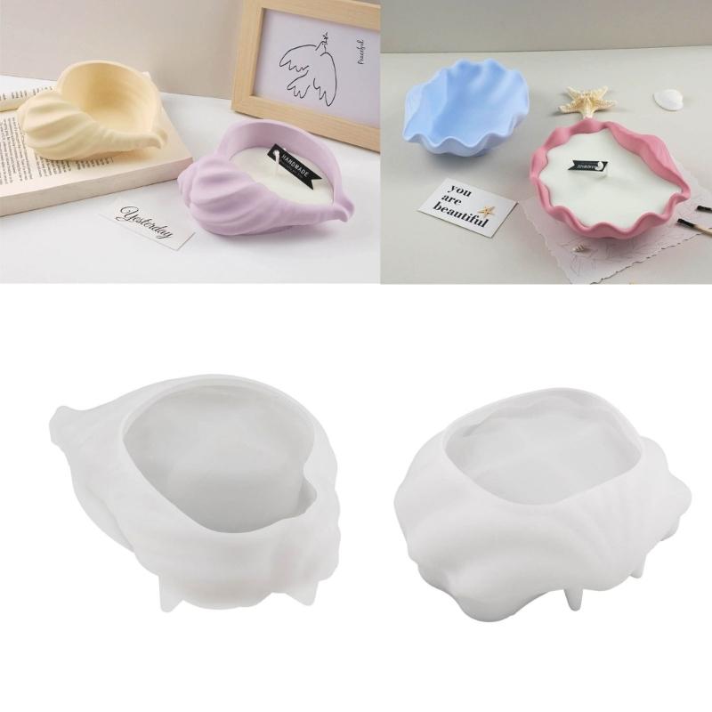 Versatile Candle Mold Conch Shaped Silicone Mold lNon-stick Easy To Mold for Making Candle Plaster Home Decorations