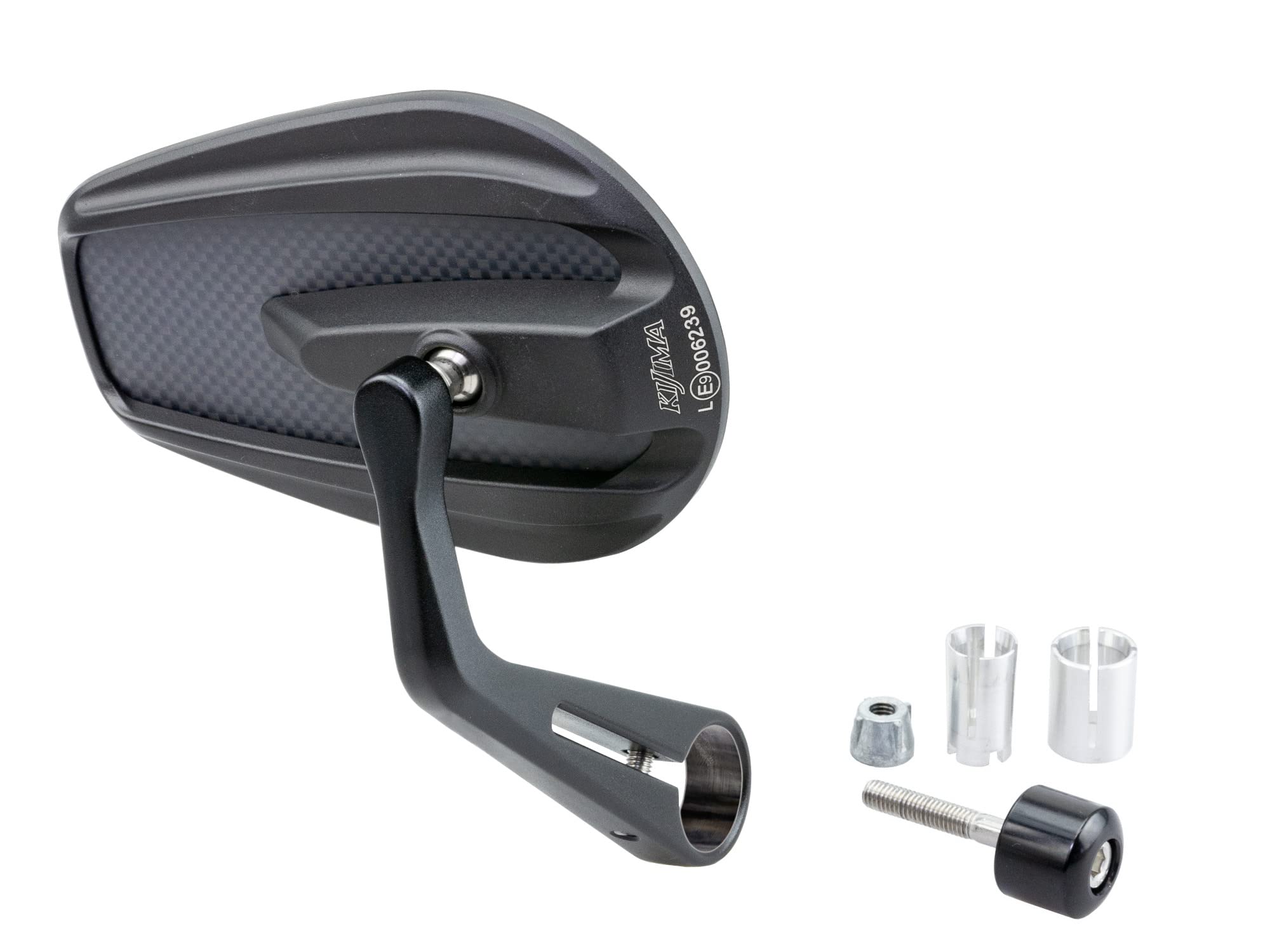 

Kijima Мотоциклетные запчасти Зеркало TECH11 Овальное кромка Крепление на торце руля Алюминиевое Левое и Правое Совместимое Сертифицировано ECE Универсальное 1 шт. Черное/Карбон 203-8094