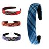 Checkered Wide Headband Adjustable Hair Styling Accessory For Women Girl Comfortable Daily Use All Matching Headpiece