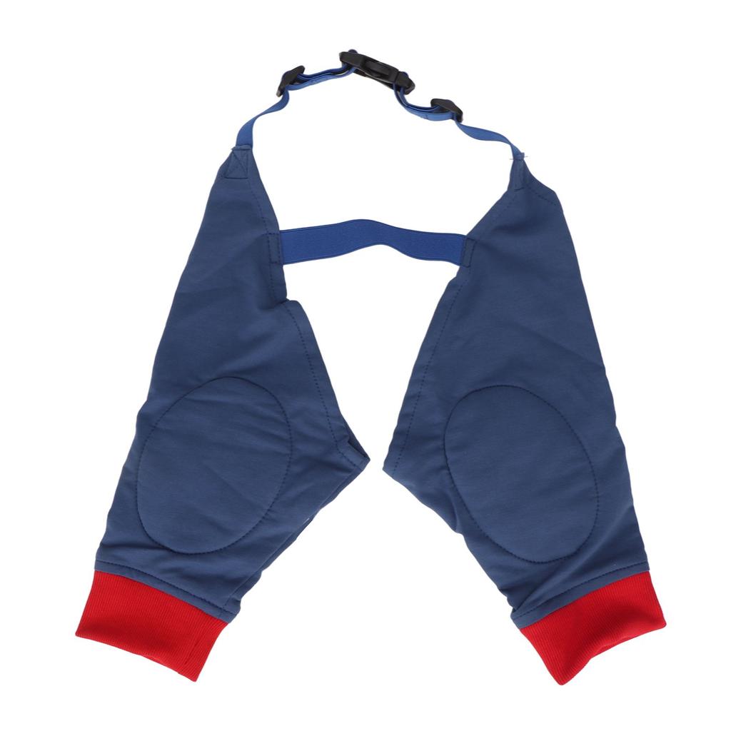 Dog Front Leg Braces Soft Padded Elastic Breathable Joint Protection Dog Recovery Sleeve Red Blue L