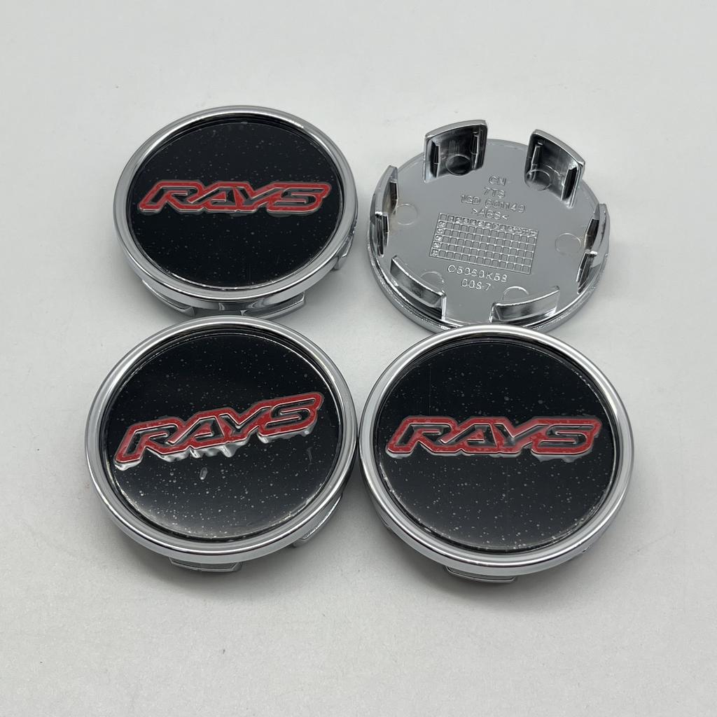 4pcs/Set High-Quality New 58mm K58mm For RAYS Emblem Logo Car Wheel Center Hub Caps Auto Replaces Styling Decoration Accessories