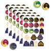 38 Pcs Self-Adhesive Labels Ramadan Stickers Decorative Sticker Eid Mubarak Labels Stickers Party Supplies for Adult