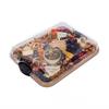 Bamboo Snack Tray with Clear Acrylic Lid for Parties and Gatherings