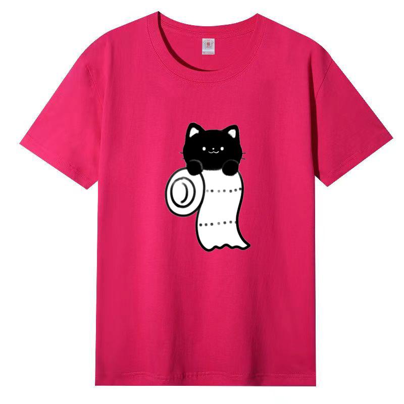 

Женская летняя популярная футболка с короткими рукавами из хлопка, дышащая, свободная футболка с принтом, повседневная 3XL