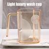 Light Luxury Toothbrush Cup Reusable Drink Tumbler For Mouth Washing With Draining Hole Mouthwash Cup Bathroom Hotel Supplies