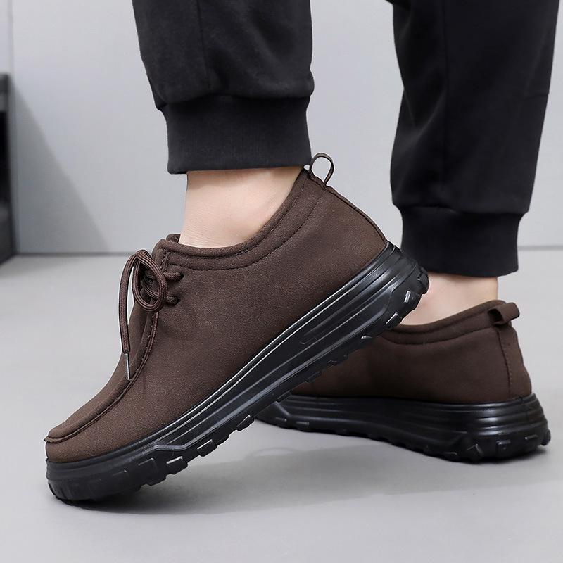 Shoes Men's 2025 Winter New Cotton Shoes Fleece Warm One Pedal Dad Shoes Men's Shoes Wear-resistant Stepping Shoes