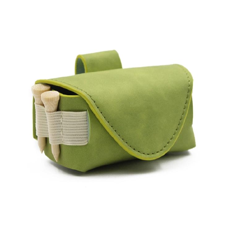 Golfs Balled Pouch Bag PU Leather Golfs Balled Storage Case Golfs Tees Holder Golf Balled Container Belt Waist Bag