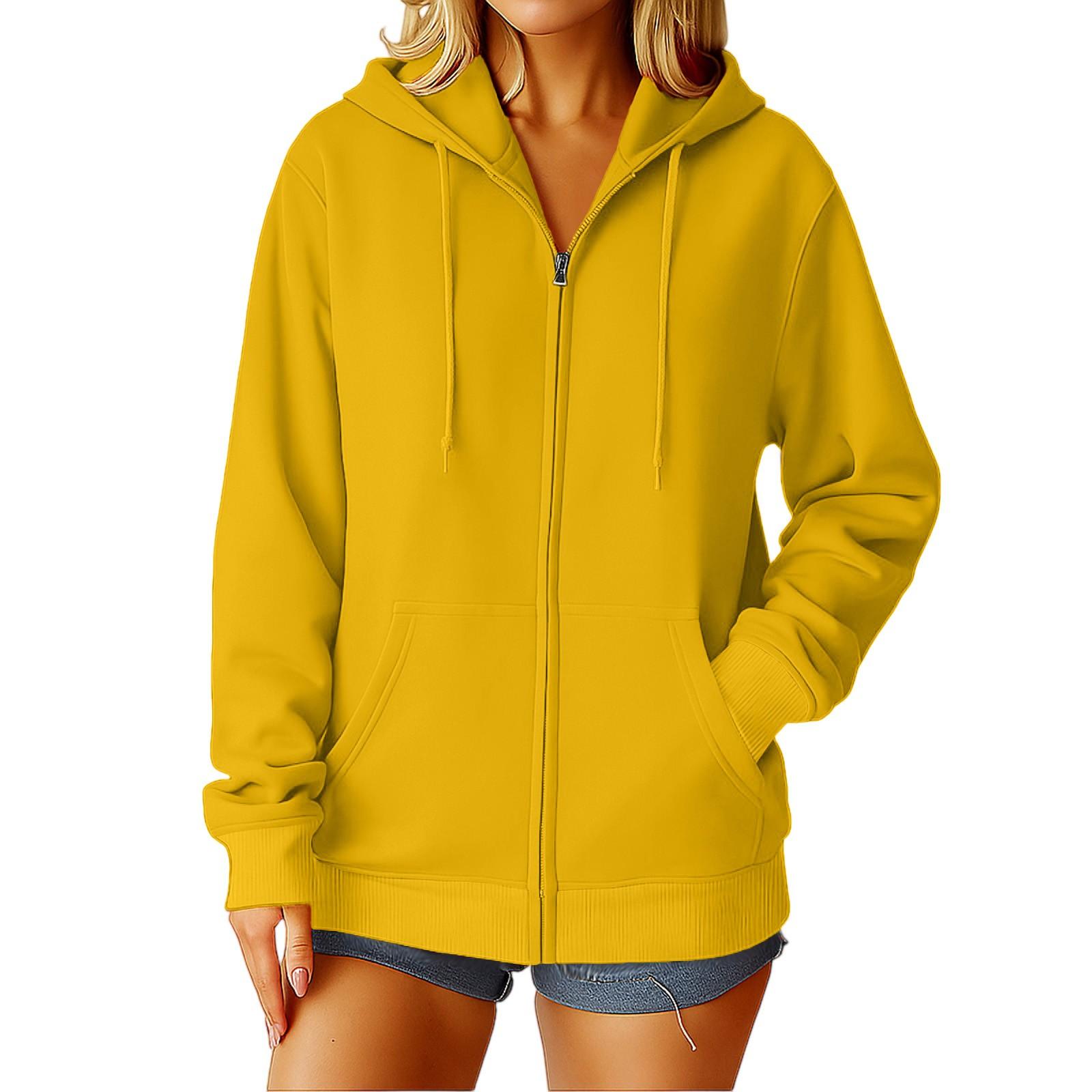 

Женские толстовки Осенние толстовки для игрового дня Повседневное пальто с длинным рукавом и свободного кроя Осенняя толстовка XL жёлтый