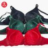 3pcs Christmas Palm Pad Bra Set, Thick Padded Underwire Push Up Lingerie for Lift & Contour