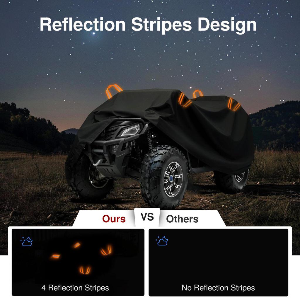 Waterproof UV Protective ATV Cover for Outdoor Use - Black Dustproof Beach Buggy Cover